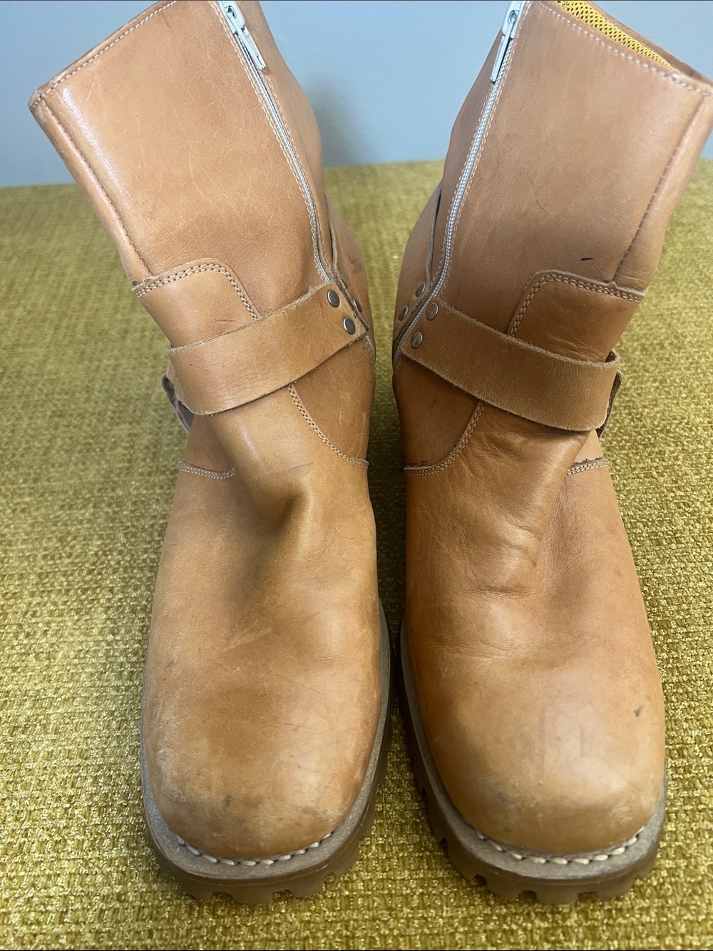 Durango Tan Harness Leather Ankle Boots - Picture 6 of 8